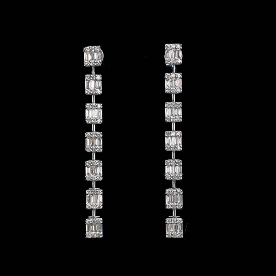 14k Gold 1.28 Ct Natural H Diamond Earrings