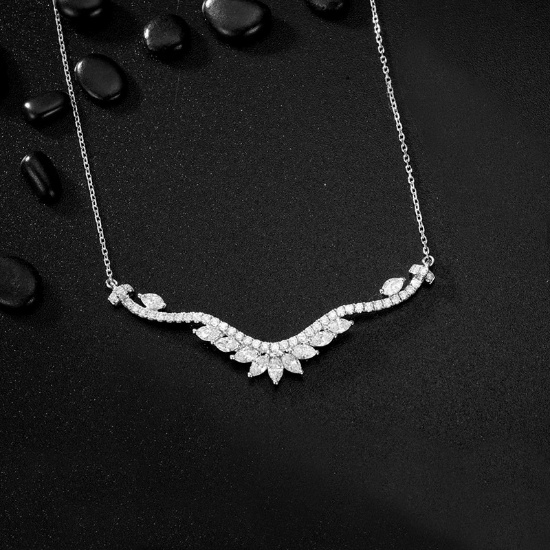 14k Gold 0.92 Ct Natural H Diamond Necklace
