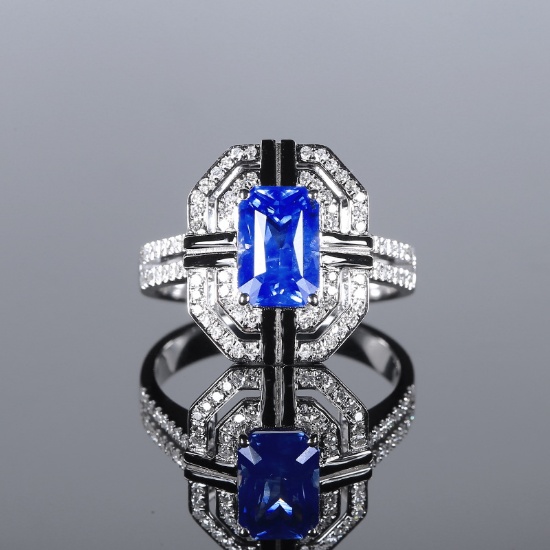 14k Gold 2.58 Ctw Natural Sapphire & Diamond Ring