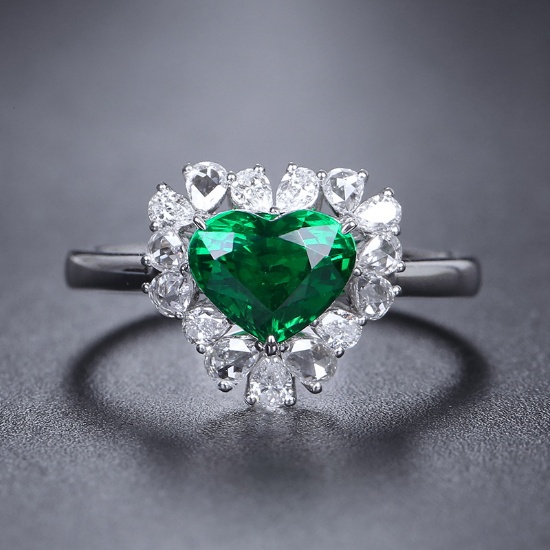 14k Gold 2.01 Ctw Natural Tsavorite & Diamond & Cocktail Ring