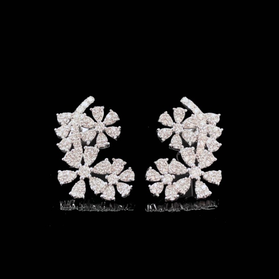 14k Gold 0.60 Ct Natural H Diamond Earrings
