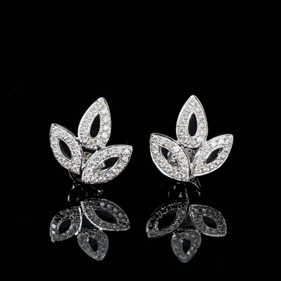 14k Gold 0.30 Ct Natural H Diamond Earrings