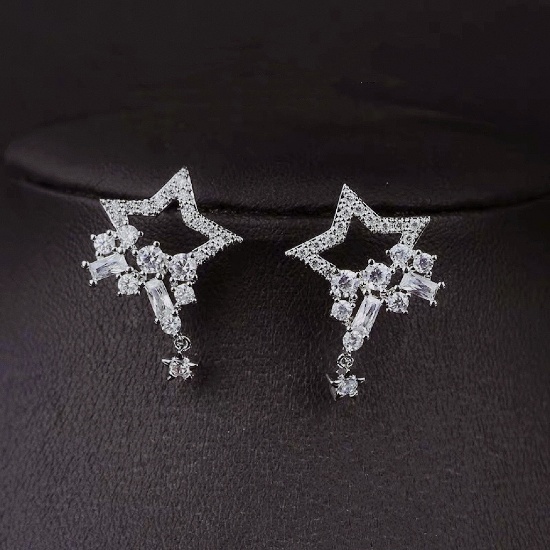 14k Gold 0.3 Ct Natural H Diamond Earrings
