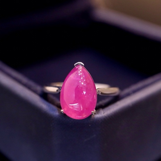 14k Gold 5.2 Ct Natural Ruby & Solitaire Ring
