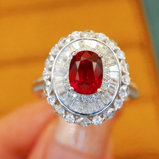 14k Gold 1.75 Ctw Natural Ruby & Diamond Ring/pendant