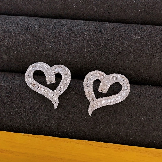 14k Gold 1 Ct Natural H Diamond Earrings