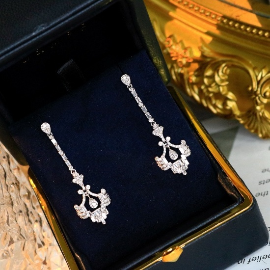 14k Gold 1 Ct Natural H Diamond Earrings