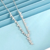 14k Gold 1.41 Ct Natural H Diamond Necklace