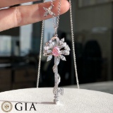 Gia Certified 14k Gold 0.41 Ct Natural H Vs2 Pear Diamond Necklace