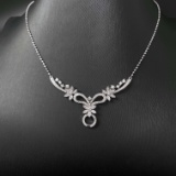 14k Gold 0.89 Ct Natural H Diamond Necklace