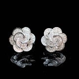 14k Gold 1.36 Ct Natural H Diamond Earrings