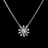 14k Gold 0.55 Ct Natural H Diamond Necklace