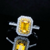 14k Gold 0.63 Ctw Natural Sapphire & Diamond Ring