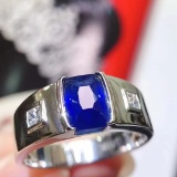 14k Gold 1.82 Ctw Natural Sapphire & Diamond & Men¡¯s Ring