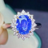 14k Gold 2.54 Ctw Natural Sapphire & Diamond Ring