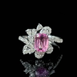 14k Gold 2.30 Ctw Natural Sapphire & Diamond Ring