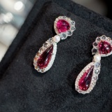 14k Gold 4.60 Ct Natural Tourmaline Earrings