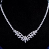 14k Gold 1.20 Ct Natural H Diamond Necklace