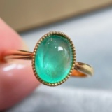 14k Gold 1.60 Ct Natural Emerald Ring