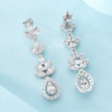 14k Gold 1.68 Ct Natural H Diamond Earrings