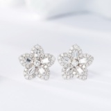14k Gold 0.46 Ct Natural H Diamond Earrings