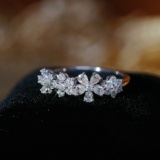14k Gold 0.85 Ct Natural H Diamond Ring