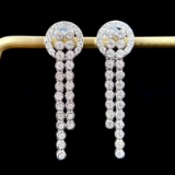 14k Gold 0.9 Ct Natural H Diamond Earrings