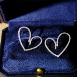 14k Gold 0.6 Ct Natural H Diamond Earrings