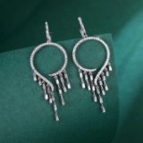 14k Gold 1.19 Ctw Natural H Diamond Earrings