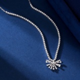 14k Gold 0.80 Ctw Natural H Diamond Necklace