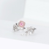 14k Gold 0.39 Ctw Natural Pink Diamond & Diamond Ring