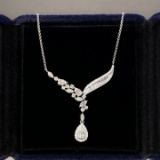14k Gold 0.62 Ct Natural H Diamond Necklace