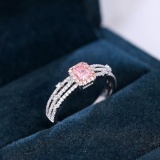 14k Gold 0.71 Ctw Natural Pink Diamond & Diamond Ring