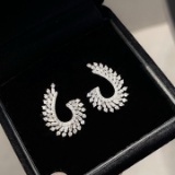 14k Gold 0.66 Ct Natural H Diamond Earrings