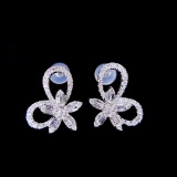 14k Gold 0.5 Ct Natural H Diamond Earrings
