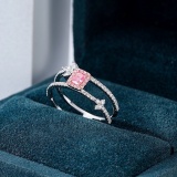 14k Gold 0.49 Ctw Natural Pink Diamond & Diamond Ring