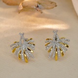14k Gold 0.52 Ct Natural H Diamond Earrings