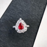 14k Gold 2.09 Ctw Natural Ruby & Diamond Ring/pendant