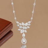 14k Gold 1 Ct Natural H Diamond Necklace