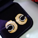 14k Gold 0.5 Ct Natural H Diamond Earrings