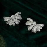 14k Gold 1.92 Ct Natural H Diamond Earrings