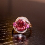 14k Gold 5.41 Ct Natural Tourmaline & Diamond Ring
