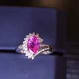 14k Gold 1.61 Ct Natural Sapphire & Diamond Ring