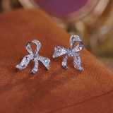 14k Gold 0.90 Ct Natural H Diamond Earrings