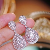 14k Gold 2.80 Ct Natural H Diamond Earrings