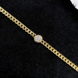 14k Gold 0.3 Ct Natural H Diamond Bracelet