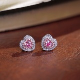 14k Gold 0.56 Ctw Natural Pink Diamond & Diamond Earrings