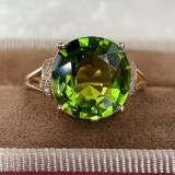 14k Gold 5.19 Ct Natural Tourmaline & Diamond Ring
