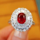 14k Gold 1.75 Ctw Natural Ruby & Diamond Ring/pendant
