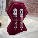 14k Gold 0.56 Ct Natural H Diamond Earrings